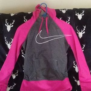 Nike Therma-Fit Grey & Hot Pink Hoodie